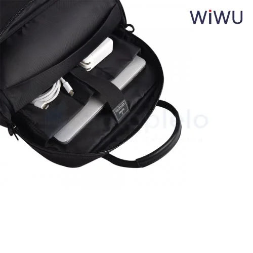 حقيبة ظرفية مقاومة للماء من WIWU بسعة 11 بوصة مع حزام كتف وأربعة جيوب أمامية - لون أسود