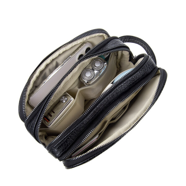 حقيبة سالم بصمة امنة لوكس بقفل بصمة الأصابع مضادة للسرقة - اللون أسود