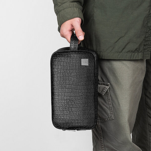 حقيبة سالم بصمة امنة لوكس بقفل بصمة الأصابع مضادة للسرقة - اللون أسود