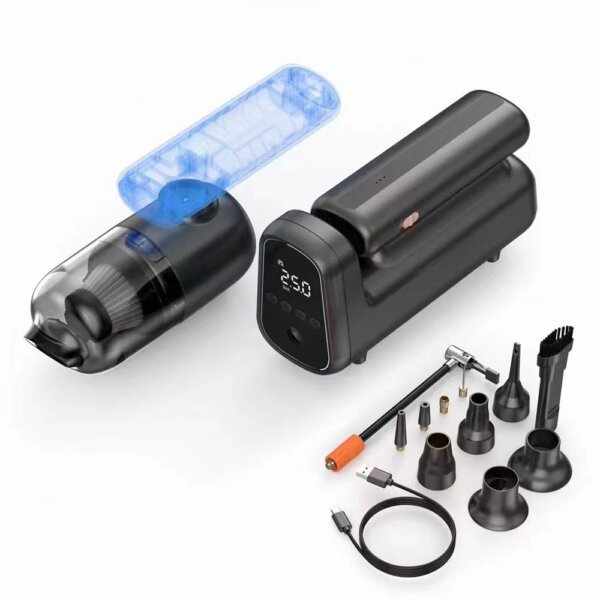 مضخة هواء سيارة WIWU Wi-Ai002 5 في 1 مع شاشة رقمية وسعة 4000mAh