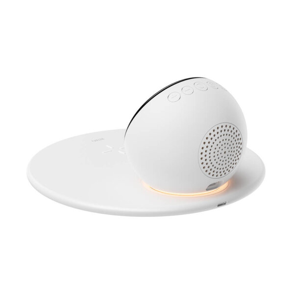 سماعة بلوتوث مع ساعة رقمية ومحطّة شحن لاسلكي - طراز WIWU Wi-W017