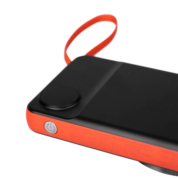 شاحن بورتابل 10000 مللي أمبير WIWU Wi-P007 بطارية 10000mAh مع شحن لاسلكي وUSB-A وType-C - برتقالي