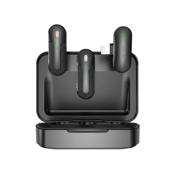 ميكروفون لاسلكي صغير WIWU Wi-WM002 مع شاحن 450mAh ومتقاطع TYPE-C/Lightning