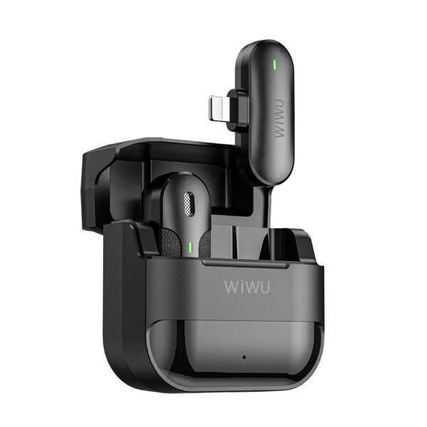 ميكروفون لاسلكي صغير WIWU Wi-WM001 بطارية 450mAh مع حقيبة شحن