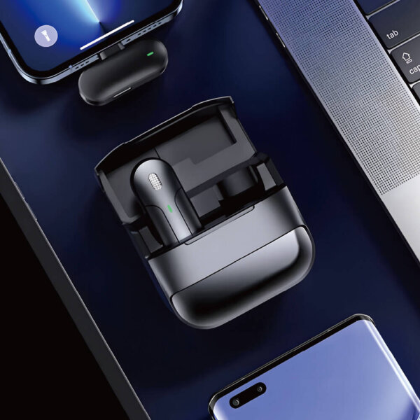 ميكروفون لاسلكي صغير WIWU Wi-WM001 بطارية 450mAh مع حقيبة شحن