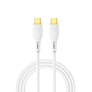 كابل شحن سريع WIWU Wi-C018 Type-C إلى Type-C 100W - أسود/أبيض