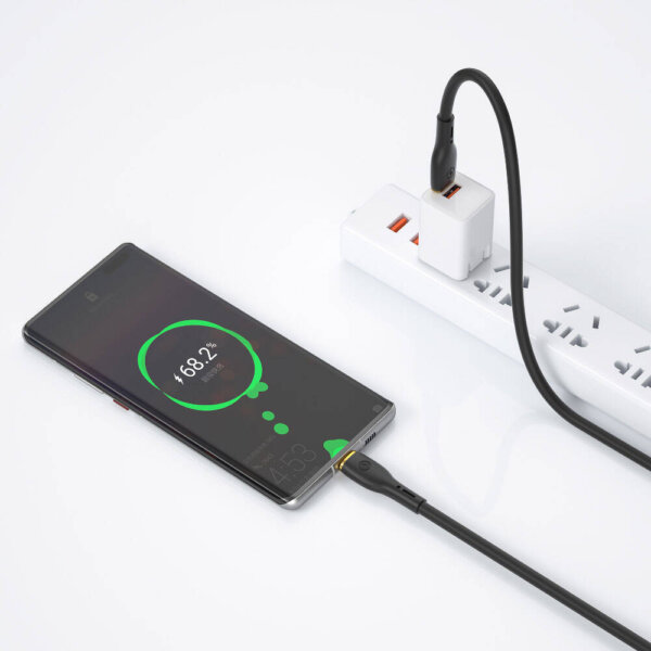 كابل شحن سريع WIWU Wi-C018 Type-C إلى Type-C 100W - أسود/أبيض