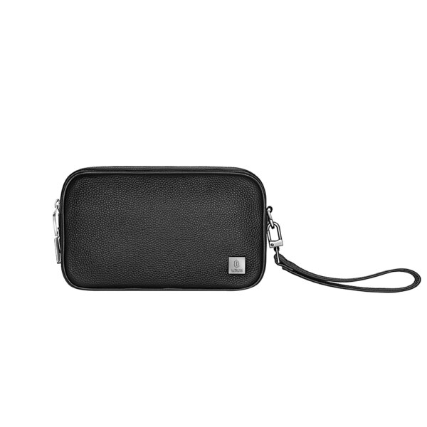 حقيبة جلدية حقيقية بقفل بصمة أمان للمال