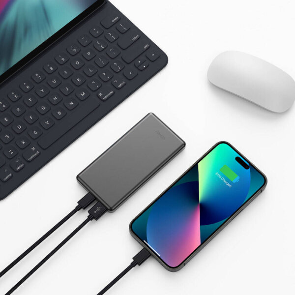 شاحن بوربانك سريع 10000mAh من WIWU - رمادي