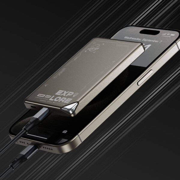 شاحن ماج.safe 10000 مللي أمبير WIWU Wi-P020 ألترا ثين سيرييس بورwer بنك 10000mAh رمادي