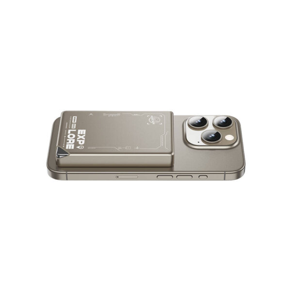 شاحن ماج.safe 10000 مللي أمبير WIWU Wi-P020 ألترا ثين سيرييس بورwer بنك 10000mAh رمادي