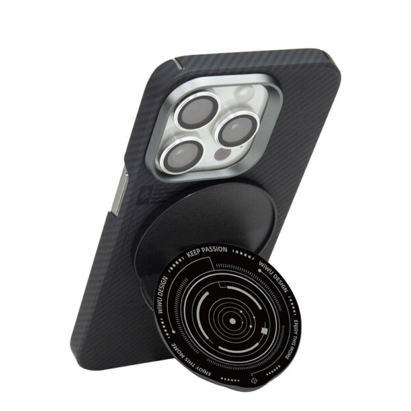 حلقة مغناطيسية متعددة الاستخدامات WIWU B2 للهاتف الأسود