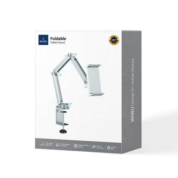حامل لوحي قابل للطي WIWU Wi-ZM001 بزاوية 360 درجة مع قاعدة مغناطيسية
