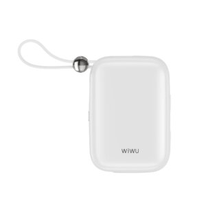 شاحن بطارية محمول WIWU Wi-P042 سعة 10000mAh مع كابلات Type-C و Lightning مدمجة - حقيبة لابتوب عمودية WIWU Alpha 11 بوصة
