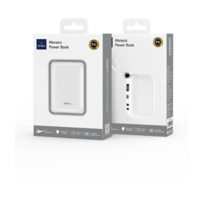 شاحن بطارية محمول WIWU Wi-P042 سعة 10000mAh مع كابلات Type-C و Lightning مدمجة - حقيبة لابتوب عمودية WIWU Alpha 11 بوصة