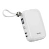شاحن بطارية محمول WIWU Wi-P042 سعة 10000mAh مع كابلات Type-C و Lightning مدمجة - حقيبة لابتوب عمودية WIWU Alpha 11 بوصة