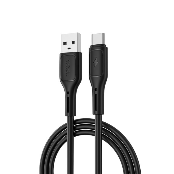 كابل شاحن سريع WIWU StarLink Wi-C042E A-C USB-A إلى Type-C 2.4A 1متر أسود