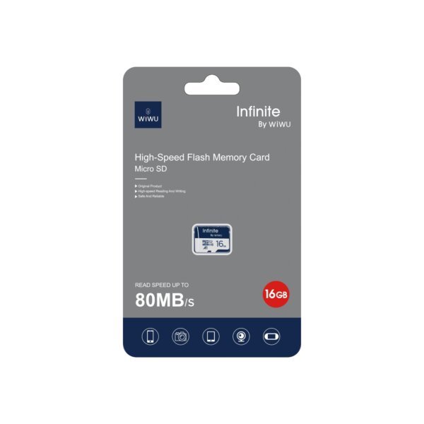بطاقة ذاكرة فلاش عالية السرعة WIWU Infini Series 64GB MicroSD U3 C10