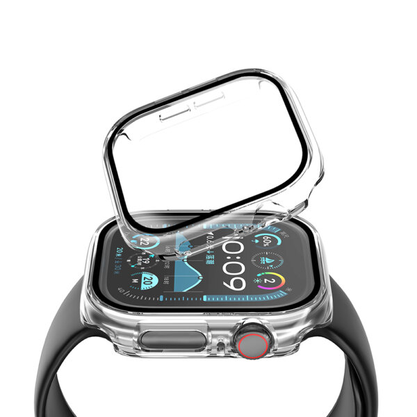 حافظة ساعة JD-108 شفافة 2 في 1 مع غطاء وفيلم حماية متكاملة