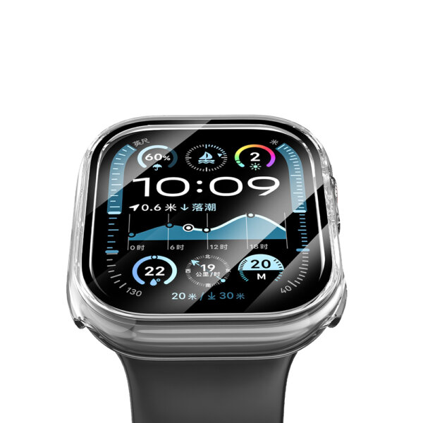 حافظة ساعة JD-108 شفافة 2 في 1 مع غطاء وفيلم حماية متكاملة