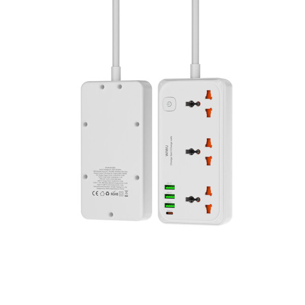 شريط طاقة عالي الجودة WIWU 30W مكعب متعدد الوظائف مع شحن GaN 1C3A + 3 منافذ Wi-S005