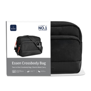 حقيبة صدرية وسطية Essen 2 في 1 من WIWU باللون الأسود