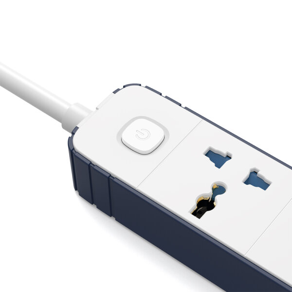 شريط طاقة GaN 8 في 1 بقدرة 20 واط مع منافذ USB-C و USB-A وأمأخذ كهربائية متعددة - WIWU Wi-S007