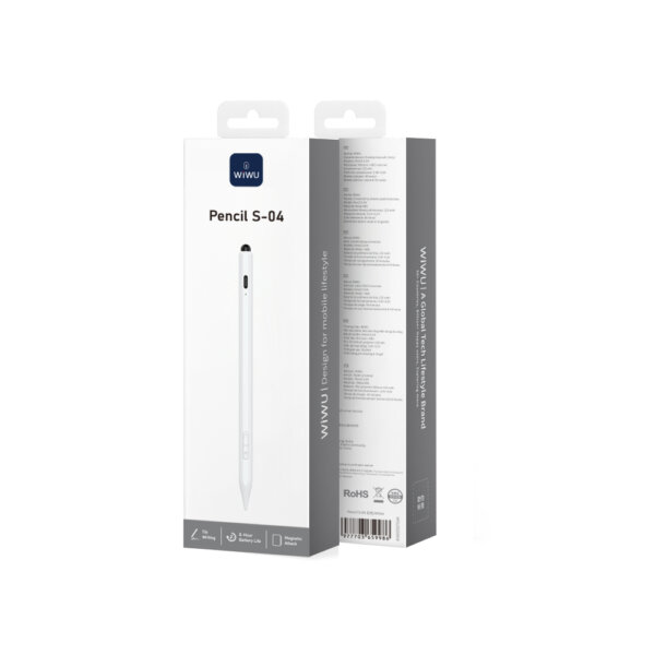 قلم رصاص WIWU S-04 أبيض - دقة في الكتابة بدون تأخير