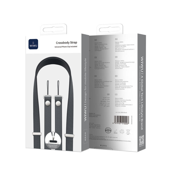 حزام كتف WIWU Crossbody Strap متعدد الألوان - حقيبة لابتوب عمودية WIWU Alpha 11 بوصة