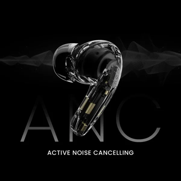 FlyBuds4 ANC سماعات TWS مع إلغاء الضوضاء النشط – أسود، أخضر، وردي، لاتيه