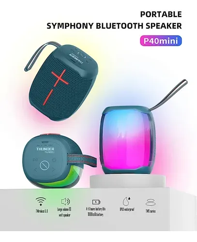 سماعة WIWU P40 ميني بلوتوث 5.0 خارجية 10 واط أزرق داكن