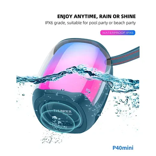 سماعة WIWU P40 ميني بلوتوث 5.0 خارجية 10 واط أزرق داكن