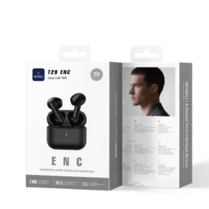 auriculares-tws-t29-enc-negro-1.webp سماعات WIWU T29 ENC TWS - حقيبة لابتوب عمودية WIWU Alpha 11 بوصة