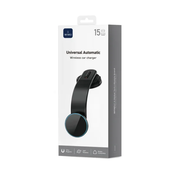 شاحن سيارة لاسلكي 15 واط WIWU CH-327 بشاشة مغناطيسية قابلة للطي