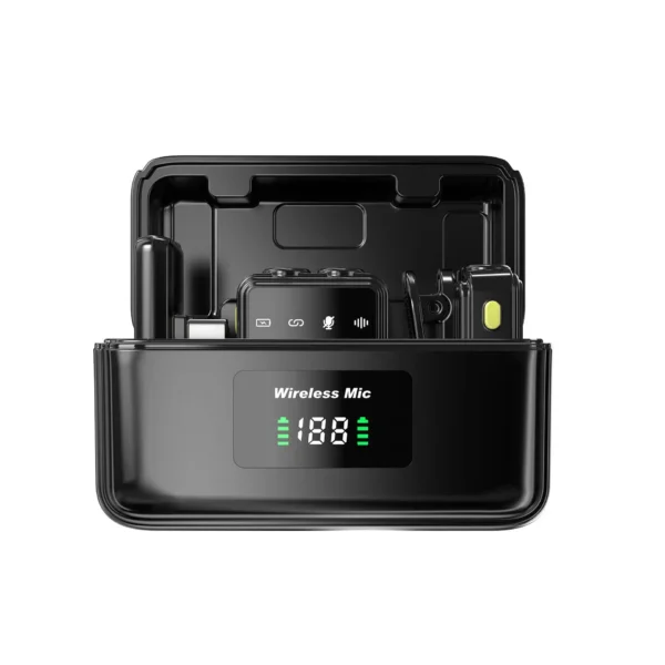 ميكروفون لاسلكي مزدوج إلغاء الضوضاء WIWU Wi-WM005 بخاصية إلغاء الضوضاء ومسافة عمل 25 متر