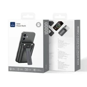 شاحن بطارية خارجي 10000 مللي أمبير WIWU Duke Power Bank 22.5W - حقيبة لابتوب عمودية WIWU Alpha 11 بوصة