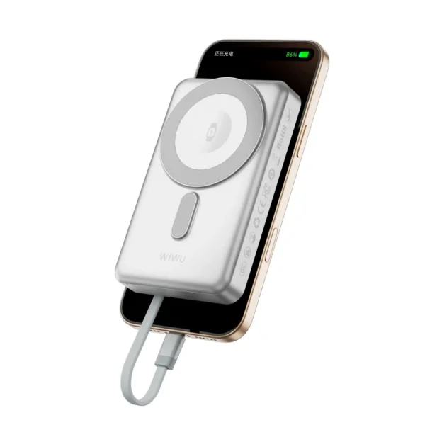 شاحن بطارية خارجي WIWU Elite Power Bank Wi-P056 10000mAh - حقيبة لابتوب عمودية WIWU Alpha 11 بوصة