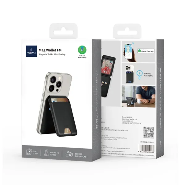 محفظة مغناطيسية للهاتف WIWU Mag Wallet FM MW-005 - حقيبة لابتوب عمودية WIWU Alpha 11 بوصة