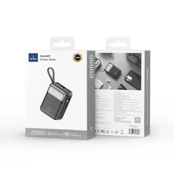 شاحن بطارية جالكسي بسعة 20000 مللي أمبير مع كابل شحن سريع