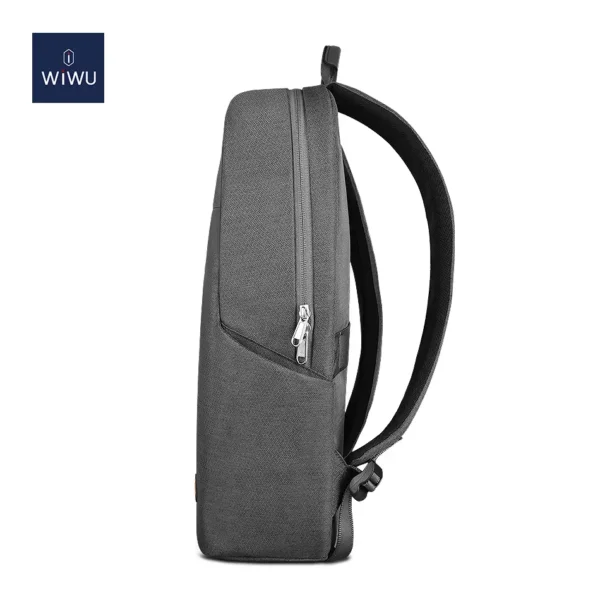 gray-pilot-backpack-3.webp حقيبة ظهر WIWU للكمبيوتر المحمول PILOT BACKPACK - حقيبة لابتوب عمودية WIWU Alpha 11 بوصة
