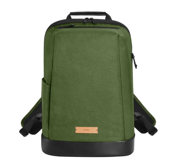 green-elites-backpack-2.webp حقيبة ظهر مقاومة للماء WIWU ELITES BACKPACK - حقيبة لابتوب عمودية WIWU Alpha 11 بوصة