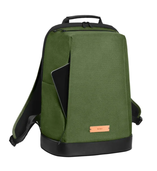 green-elites-backpack-4.webp حقيبة ظهر مقاومة للماء WIWU ELITES BACKPACK - حقيبة لابتوب عمودية WIWU Alpha 11 بوصة