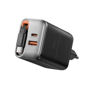 شاحن سريع بقوة 67 واط WIWU Helix GaN مع كابل USB-C لشحن أسرع