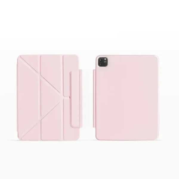 ipad-pro-11-pink-smart-folio-case-2.webp غطاء آيباد برو 11 بوصة 2024 WIWU Smart Folio مغناطيسي مع حامل متعدد الزوايا - حقيبة لابتوب عمودية WIWU Alpha 11 بوصة