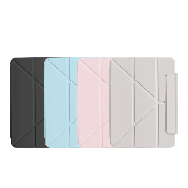 ipad-pro-11-smart-folio-case-black-4.webp غطاء آيباد برو 11 بوصة 2024 WIWU Smart Folio مغناطيسي مع حامل متعدد الزوايا - حقيبة لابتوب عمودية WIWU Alpha 11 بوصة