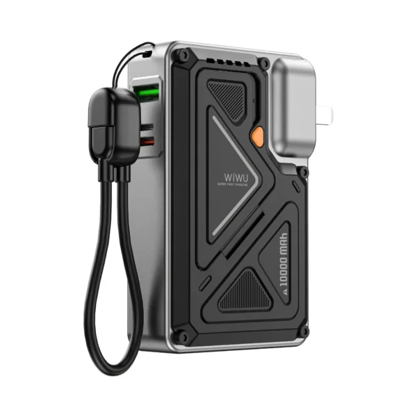 شاحن طاقة لاسلكي Knight 35 واط بسعة 10000 مللي أمبير - حقيبة لابتوب عمودية WIWU Alpha 11 بوصة