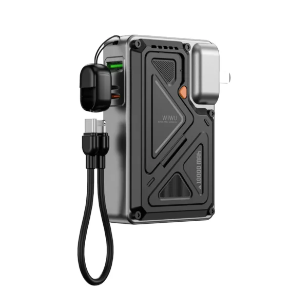 شاحن طاقة لاسلكي Knight 35 واط بسعة 10000 مللي أمبير - حقيبة لابتوب عمودية WIWU Alpha 11 بوصة