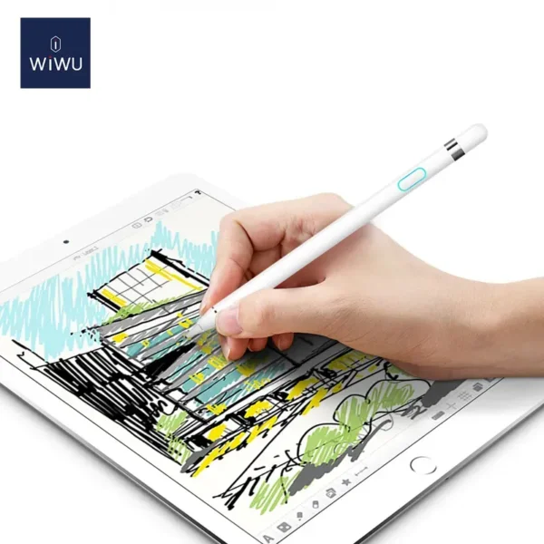 قلم رسم رقمي WIWU Picasso Active Stylus P339 ألومنيوم سفنجي متوافق مع iOS و Android شحن 2 ساعة استخدام 20 ساعة