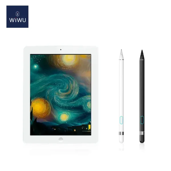قلم رسم رقمي WIWU Picasso Active Stylus P339 ألومنيوم سفنجي متوافق مع iOS و Android شحن 2 ساعة استخدام 20 ساعة