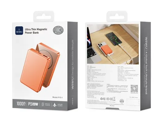 شاحن مغناطيسي WIWU 10000 مللي أمبير ألترا ثين - حقيبة لابتوب عمودية WIWU Alpha 11 بوصة